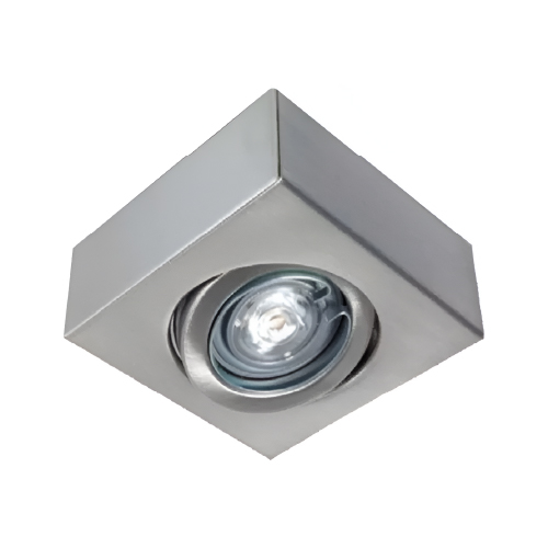 Semi embutido cuadrado GU10 color platil